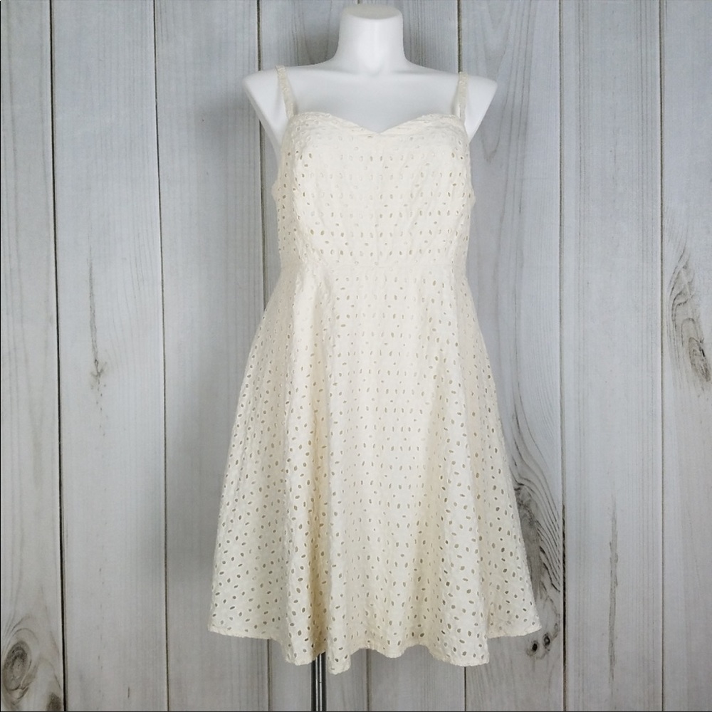 Torrid Ivory/Cream  Eyelet Lace  Retro Dress - Size 2X (18/20)